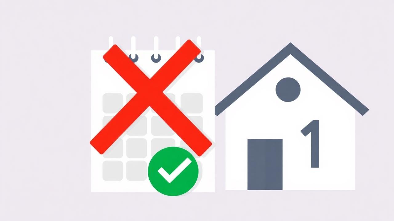 Calendar showing a home warranty waiting period being waived