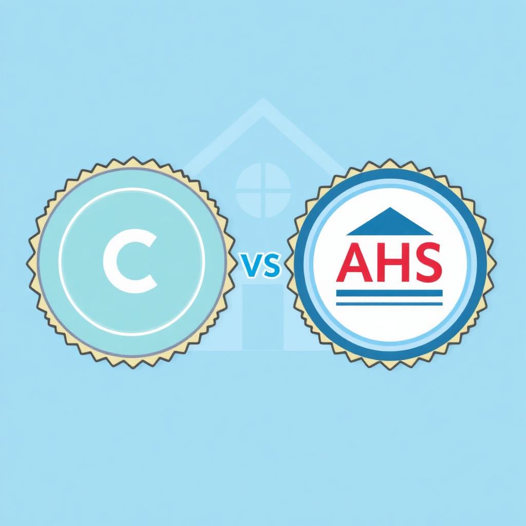 Choice Home Warranty and American Home Shield logos side by side for comparison
